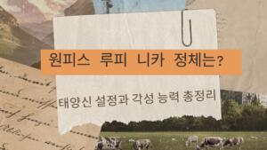 원피스 루피 니카 정체는? 태양신 설정과 각성 능력 총정리